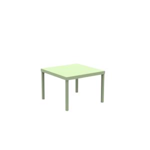 Mesa de centro de jardín cuadrada de metal verde 40x40 cm 3…
