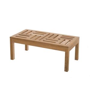Mesa de centro de jardín de madera de teca de 100x50 cm