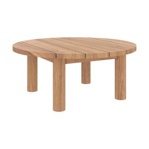 Mesa de centro de jardín redonda de madera maciza de teca d…