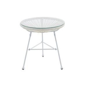 Mesa de centro para jardín resina blanco