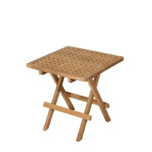 Mesa de centro plegable cuadrada de jardín de madera de tec…