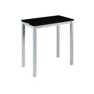 Mesa de cocina alta extensible leiria cristal negro y patas…