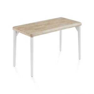 Mesa de estudio madera Blanco - Roble
