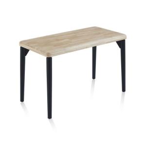 Mesa de estudio madera, negro, 120 x 76 x 60