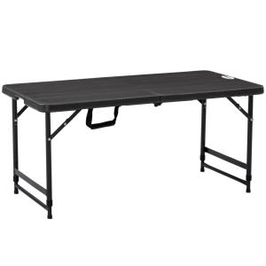 Mesa de jardín 118x60x74 cm gris oscuro