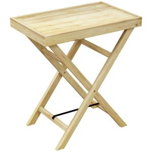 Mesa de jardín 68x44x75 cm madera natural