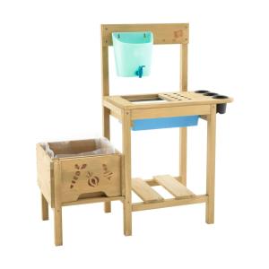 Mesa de macetas para niños madera marrón FSC®