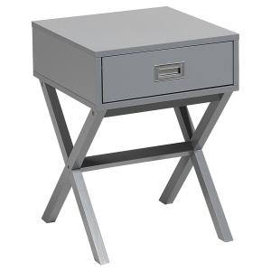 Mesa de noche de 1 cajón gris