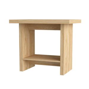 Mesa de noche de madera estilo escandinavo