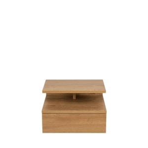 Mesa de noche de pared con 1 cajón de madera - madera clara