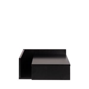 Mesa de noche flotante reversible de madera - negro