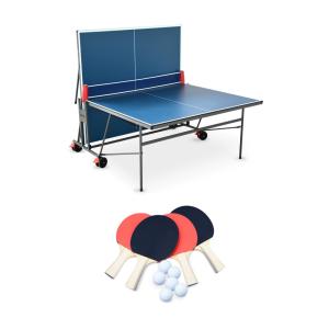 Mesa de ping pong plegable para interior con 4 raquetas y 6…