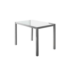 Mesa fija encimera  de cristal blanca 110x75x75h cm