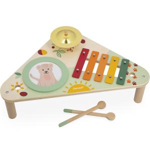 Mesa musical de madera de colores suaves