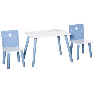 Mesa para niños 60x40x43 cm blanco y azul