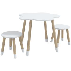 Mesa para niños color blanco 59 x 59 x 50 cm