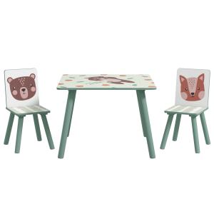 Mesa para niños color verde 60 x 60 x 44 cm