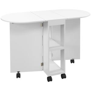 Mesa plegable cocina 120x60x77 cm blanco