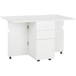 Mesa plegable cocina 120x80x75 cm blanco