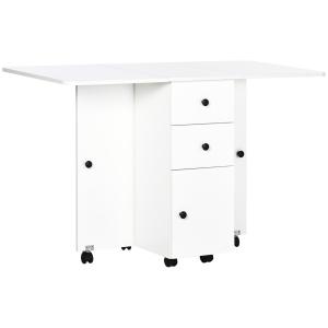 Mesa plegable cocina color blanco 120 x 60 x 76.5 cm