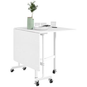 Mesa plegable comedor 120x80x73 cm blanco