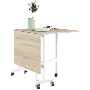 Mesa plegable comedor 120x80x73 cm roble