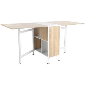 Mesa plegable de almacenaje 169x60x75cm roble