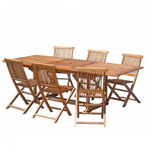 Mesa y sillas de jardín de madera de teca aceitada 8/10 per…