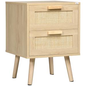 Mesilla de noche 40x40x56 cm madera natural