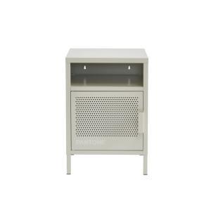 Mesilla de noche de metal beige arena 40cm