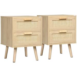 Mesillas de noche 40x40x56 cm madera natural