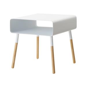 Mesita auxiliar pequeña de metal L35 cm - Blanco