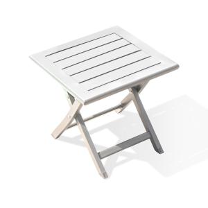 Mesita de centro de jardín plegable de aluminio