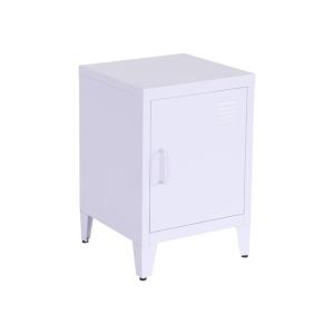 Mesita de estilo industrial con 1 puerta, lilas