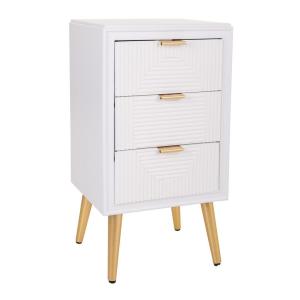 Mesita de madera blanca 39x36x72,5