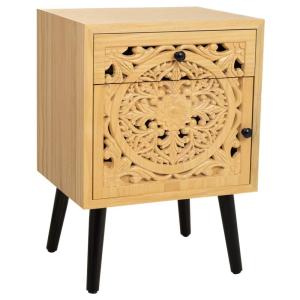 Mesita de madera marrón 45x35x60h cm