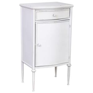 Mesita de metal de 1 cajon y 1 puerta blanco 46.5x36.5x86h…