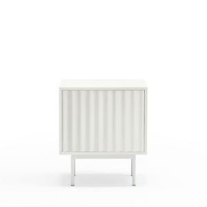 Mesita de noche 1 cajón y 1 cajón interno blanca