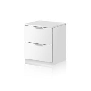 Mesita de noche andra melamina, blanco, 38 x 45 x 34