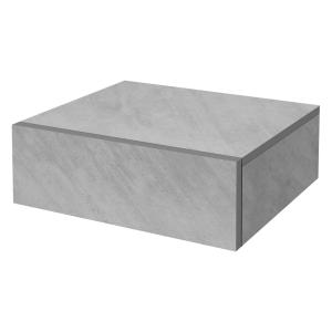 Mesita de noche colgante con cajón mesilla gris hormigón mu…