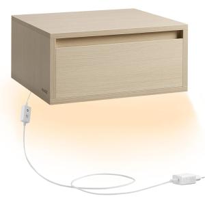 Mesita de noche colgante de 35 x 40 x 18 cm de color beige…