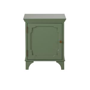 Mesita de noche con 1 puerta en verde caqui