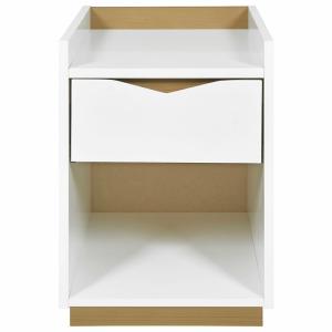 Mesita de noche de 1 cajón blanco