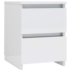 Mesita de noche de aglomerado madera blanco 30x30x40 cm