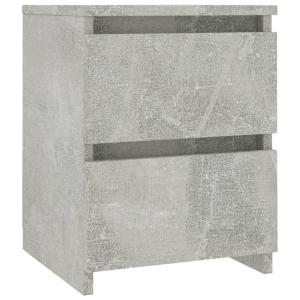 Mesita de noche de aglomerado madera gris hormigón 30x30x40…