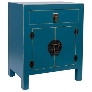 Mesita de noche de madera con 1 cajon y 2 puertas 44,5x32x5…