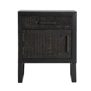 Mesita de noche de madera de fresno en color negro de 45x35…