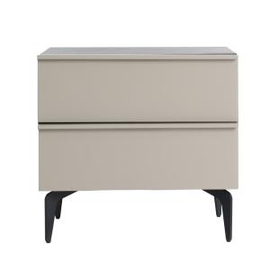 Mesita de noche de madera dm, gris 50x44x47cm