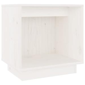 Mesita de noche de madera maciza de pino blanco 40x30x40 cm