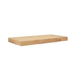 Mesita de noche de madera maciza flotante en tono medio de…